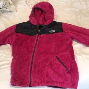 Hot pink North Face Fleece girls size XL 14-16